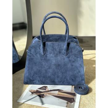 The Row Margaux 12 Tote Bag in Suede Blue 2026 8818M (CL-260410015)
