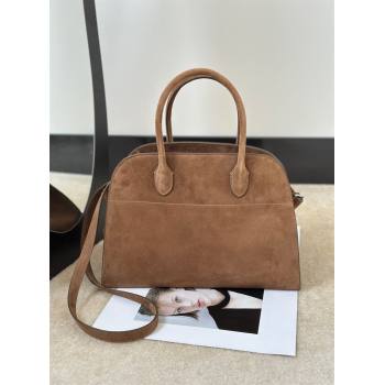 The Row Margaux 12 Tote Bag in Suede Light Brown 2026 8818M (CL-260410012)