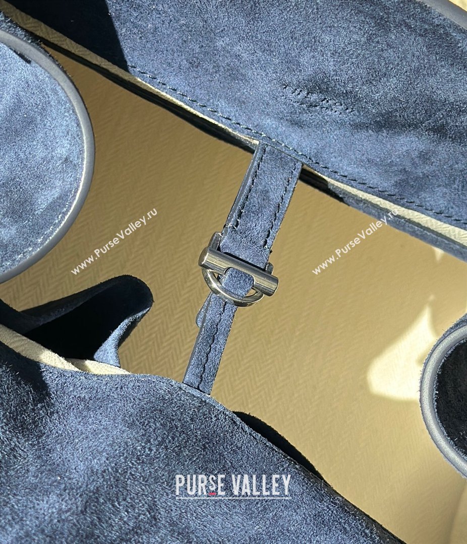 The Row Margaux 12 Tote Bag in Suede Blue 2026 8818M (CL-260410015)