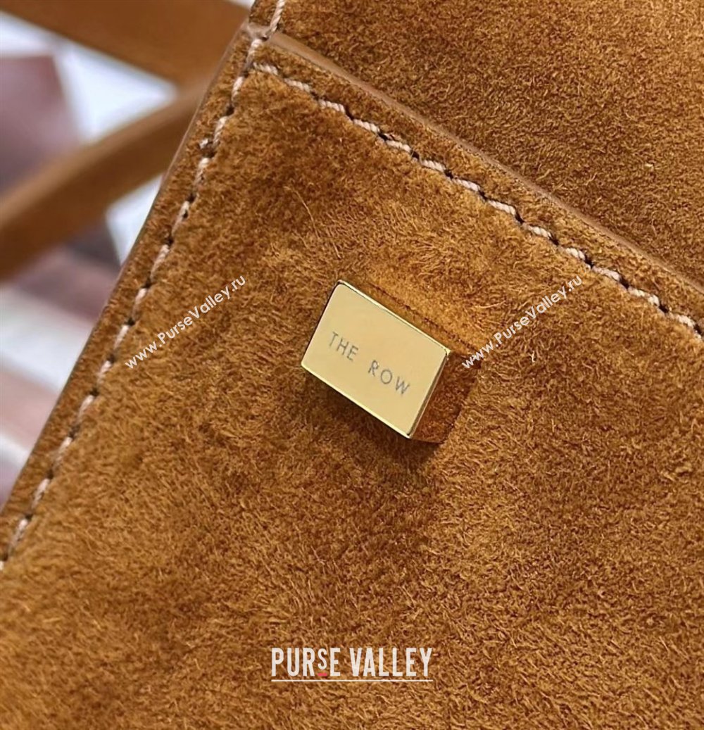 The Row Margaux 12 Tote Bag in Suede Gold-Tone 2026 8818M (CL-260410013)