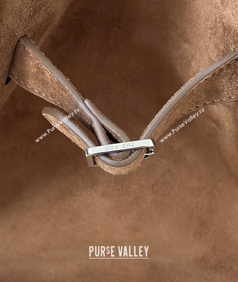 The Row Margaux 12 Tote Bag in Suede Light Brown 2026 8818M (CL-260410012)