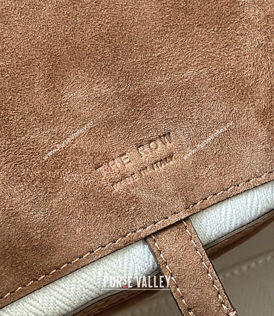 The Row Margaux 12 Tote Bag in Suede Light Brown 2026 8818M (CL-260410012)
