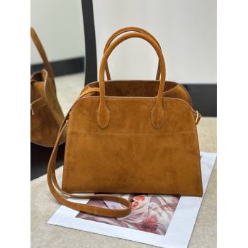 The Row Margaux 12 Tote Bag in Suede Gold-Tone 2026 8818M (CL-260410013)