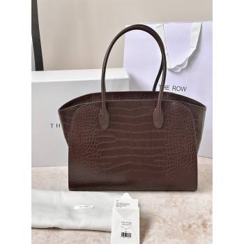 The Row Marlo 14 Bag in Samanta Crocodile Embossed Leather Dark Brown 2026 8823 (CL-260410040)