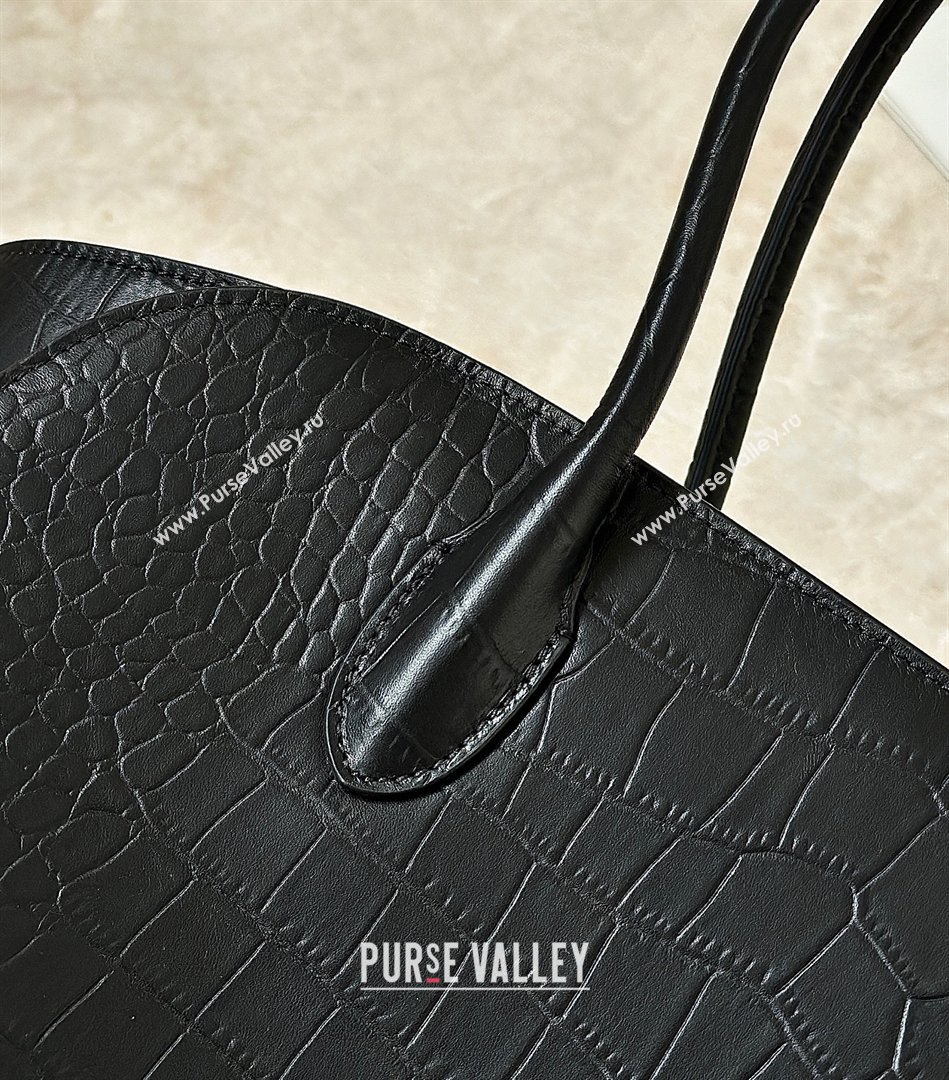 The Row Marlo 14 Bag in Samanta Crocodile Embossed Leather Black 2026 8823 (CL-260410041)