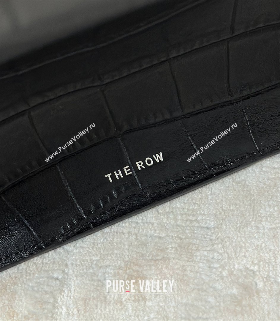 The Row Marlo 14 Bag in Samanta Crocodile Embossed Leather Black 2026 8823 (CL-260410041)