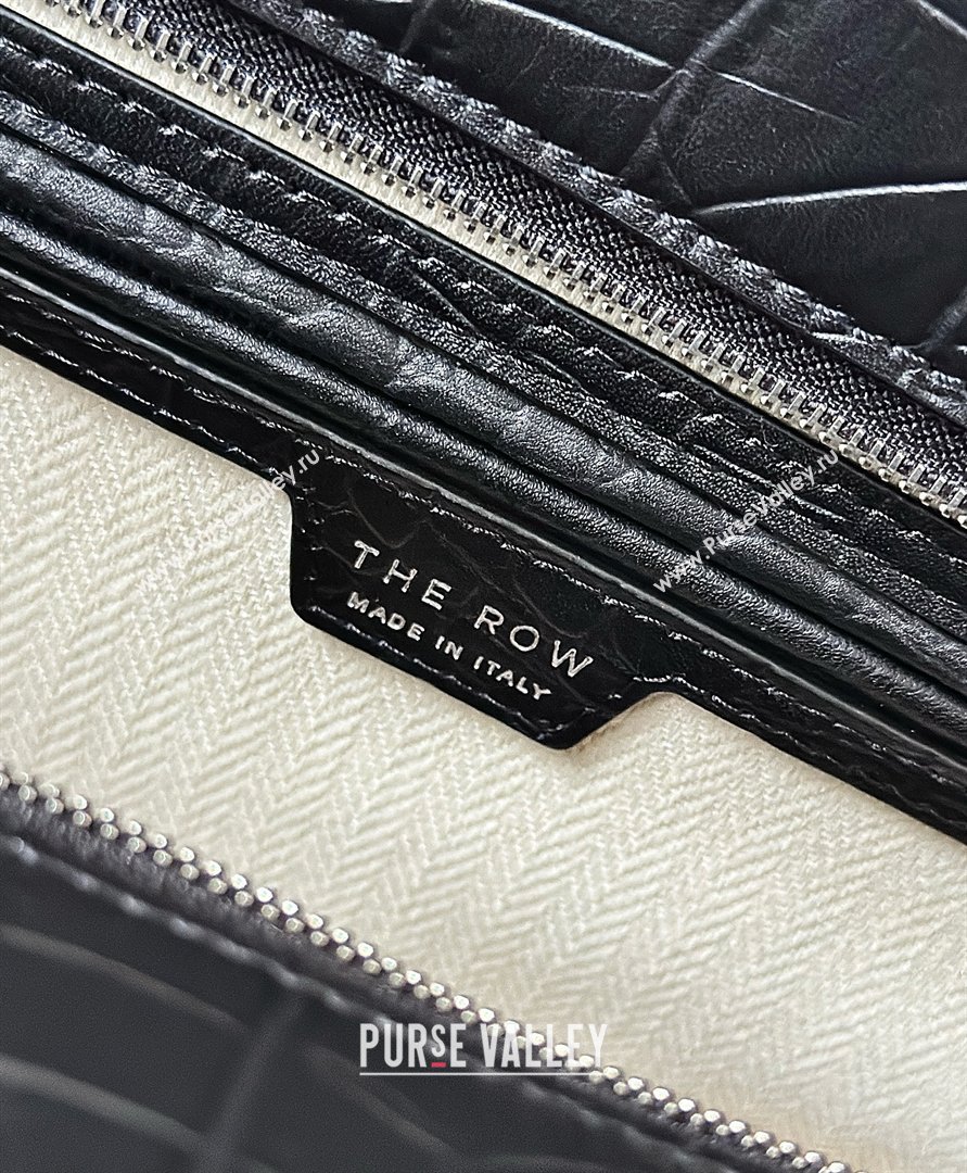 The Row Marlo 14 Bag in Samanta Crocodile Embossed Leather Black 2026 8823 (CL-260410041)