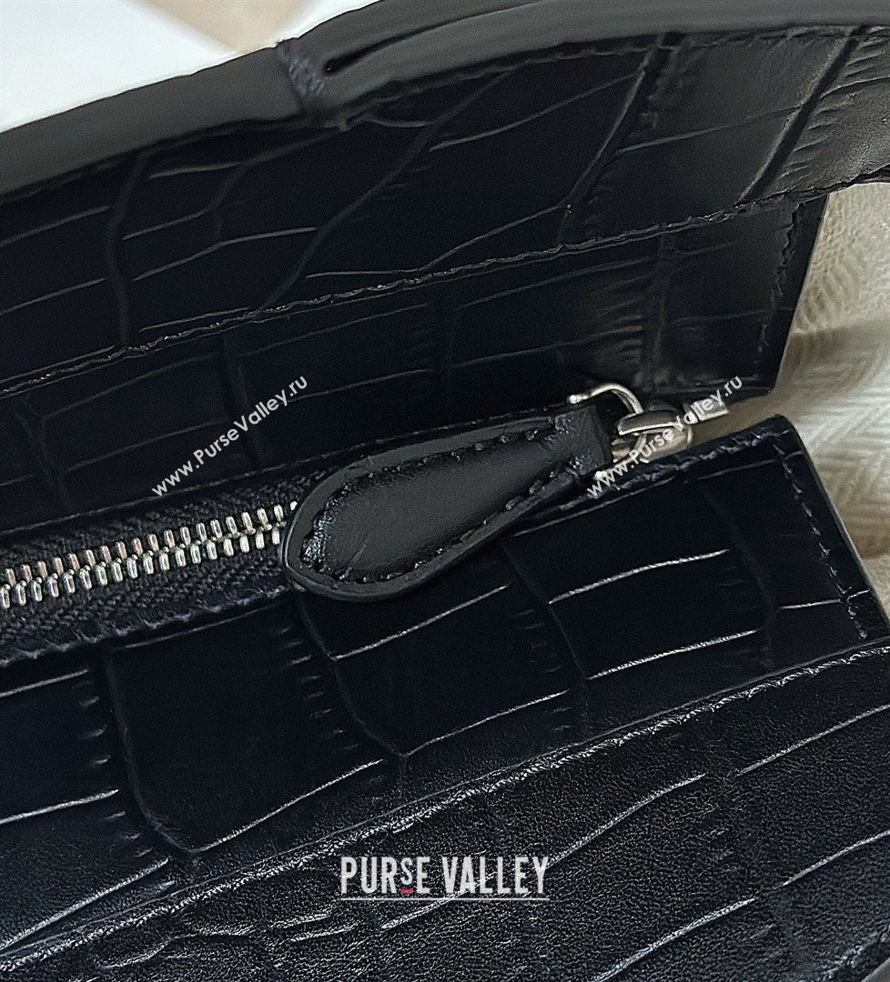 The Row Marlo 14 Bag in Samanta Crocodile Embossed Leather Black 2026 8823 (CL-260410041)