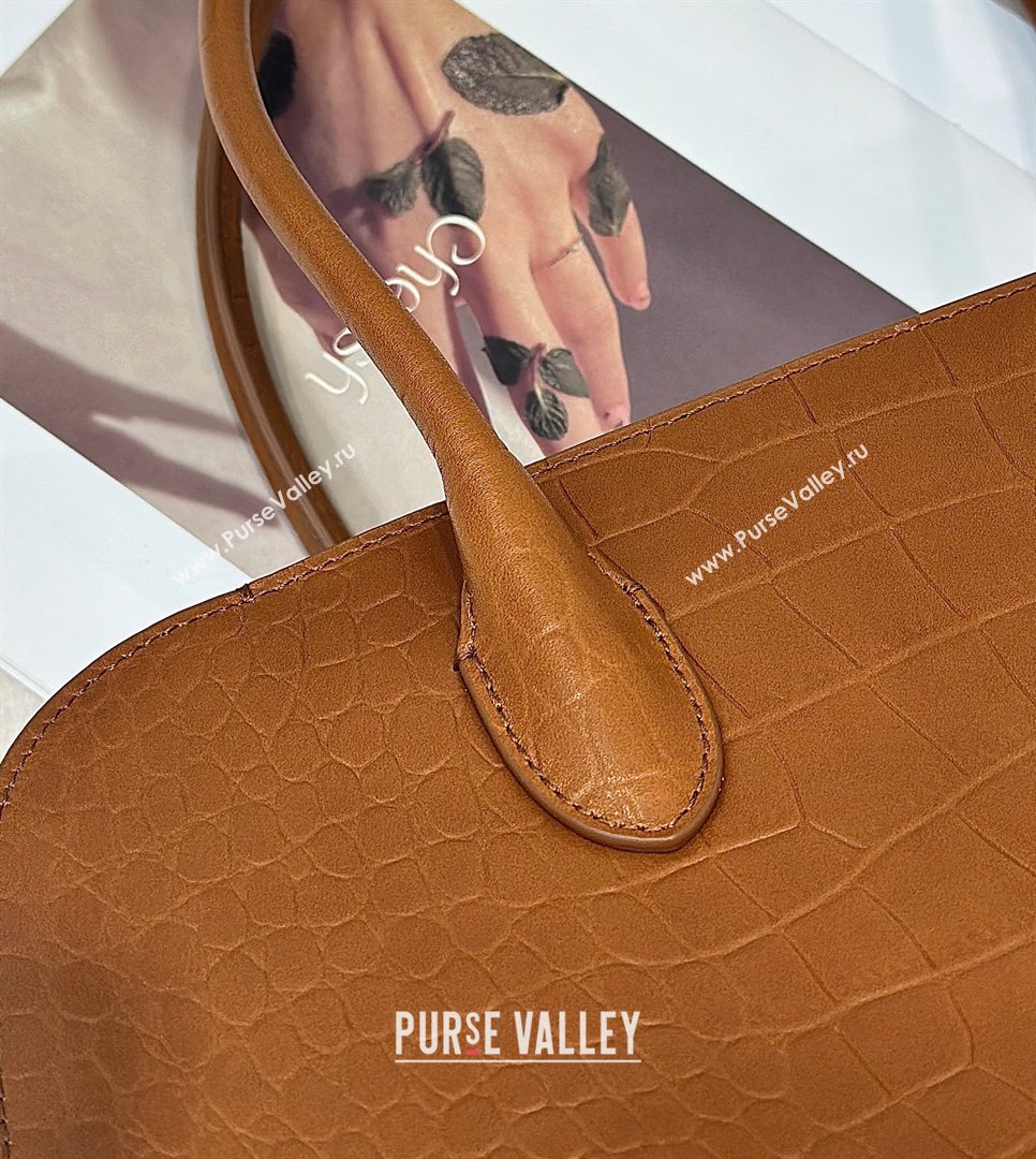 The Row Marlo 14 Bag in Samanta Crocodile Embossed Leather Gold-Tone 2026 8823 (CL-260410044)