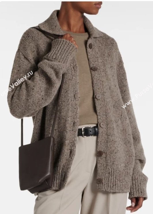 The Row N/S Park Crossbody Bag in Bonaudo Grained Leather Smoked Taupe 2026 8859 (CL-260410052)