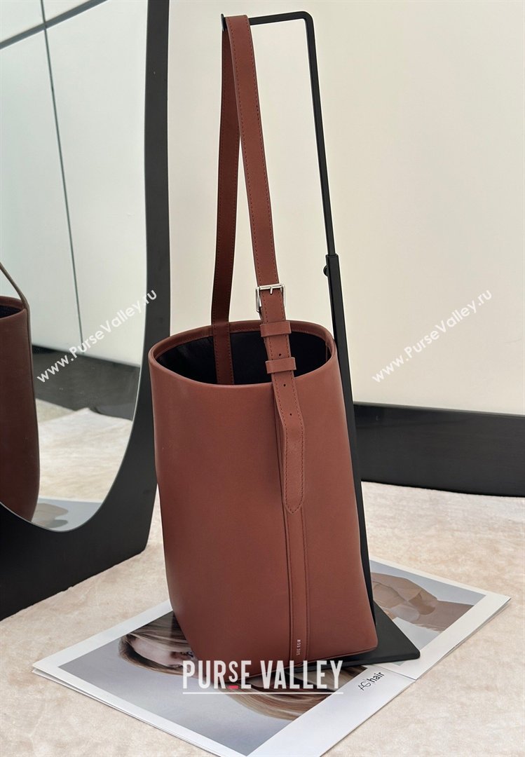 The Row Park Bucket Bag in Masoni Leather Red Brown 2026 8860 (CL-260410046)