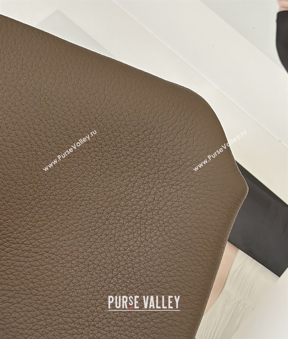 The Row N/S Park Crossbody Bag in Bonaudo Grained Leather Smoked Taupe 2026 8859 (CL-260410052)