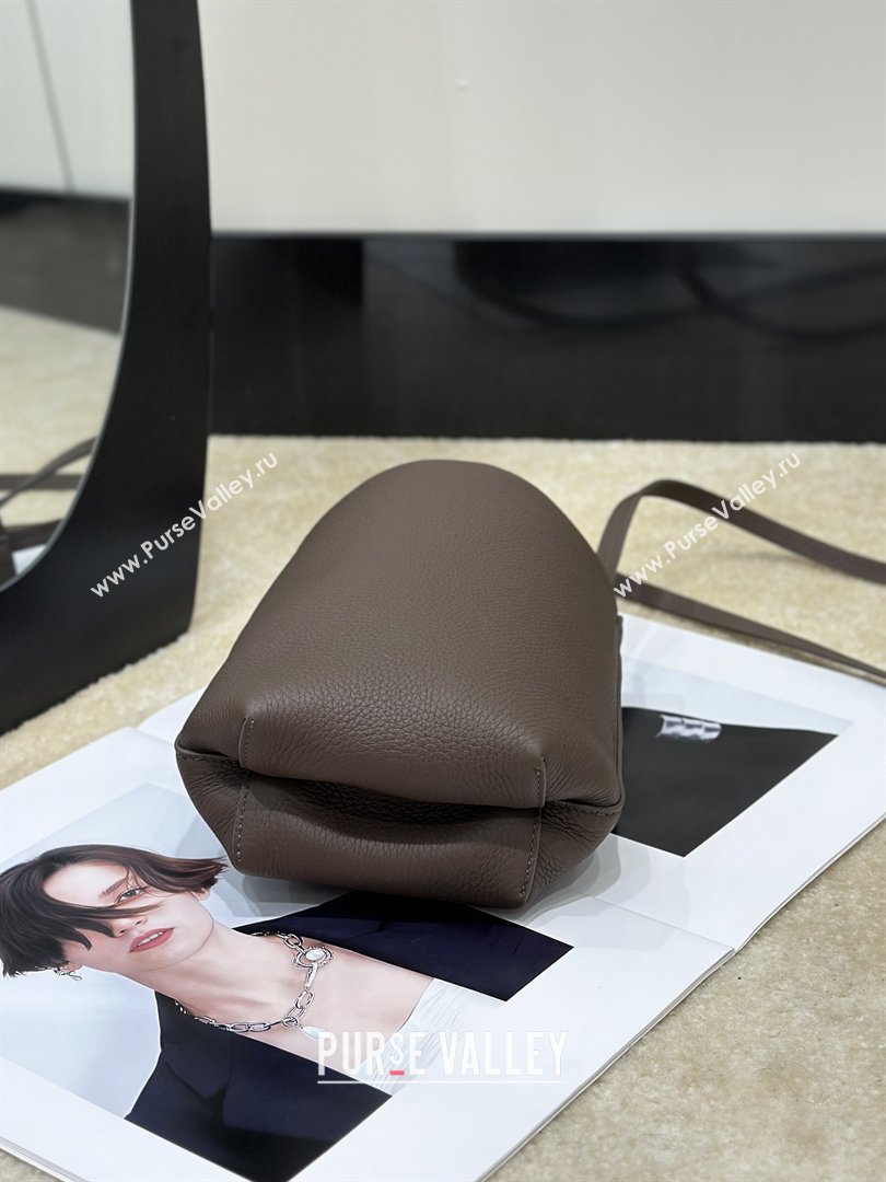 The Row N/S Park Crossbody Bag in Bonaudo Grained Leather Smoked Taupe 2026 8859 (CL-260410052)