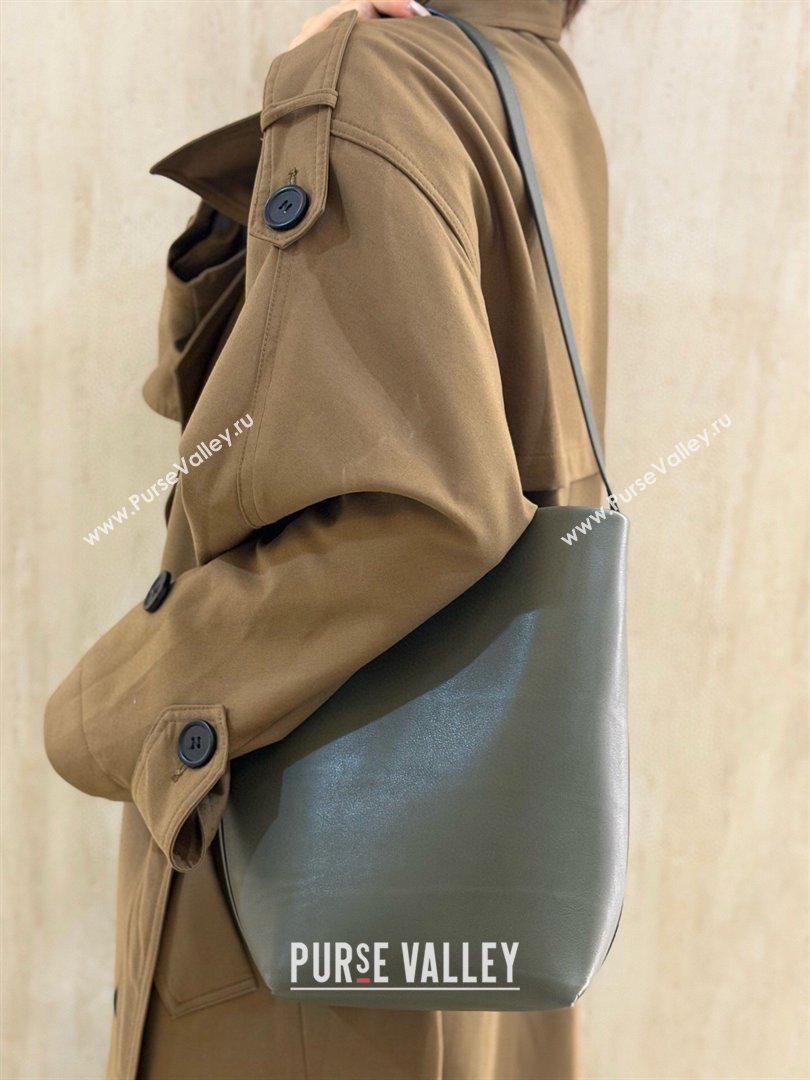 The Row Park Bucket Bag in Masoni Leather Grey 2026 8860 (CL-260410048)