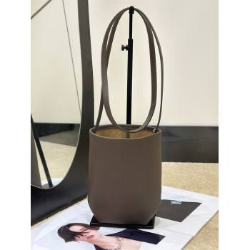 The Row N/S Park Crossbody Bag in Bonaudo Grained Leather Dark Brown 2026 8859 (CL-260410051)