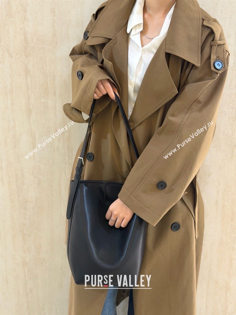 The Row Park Bucket Bag in Masoni Leather Black 2026 8860 (CL-260410050)