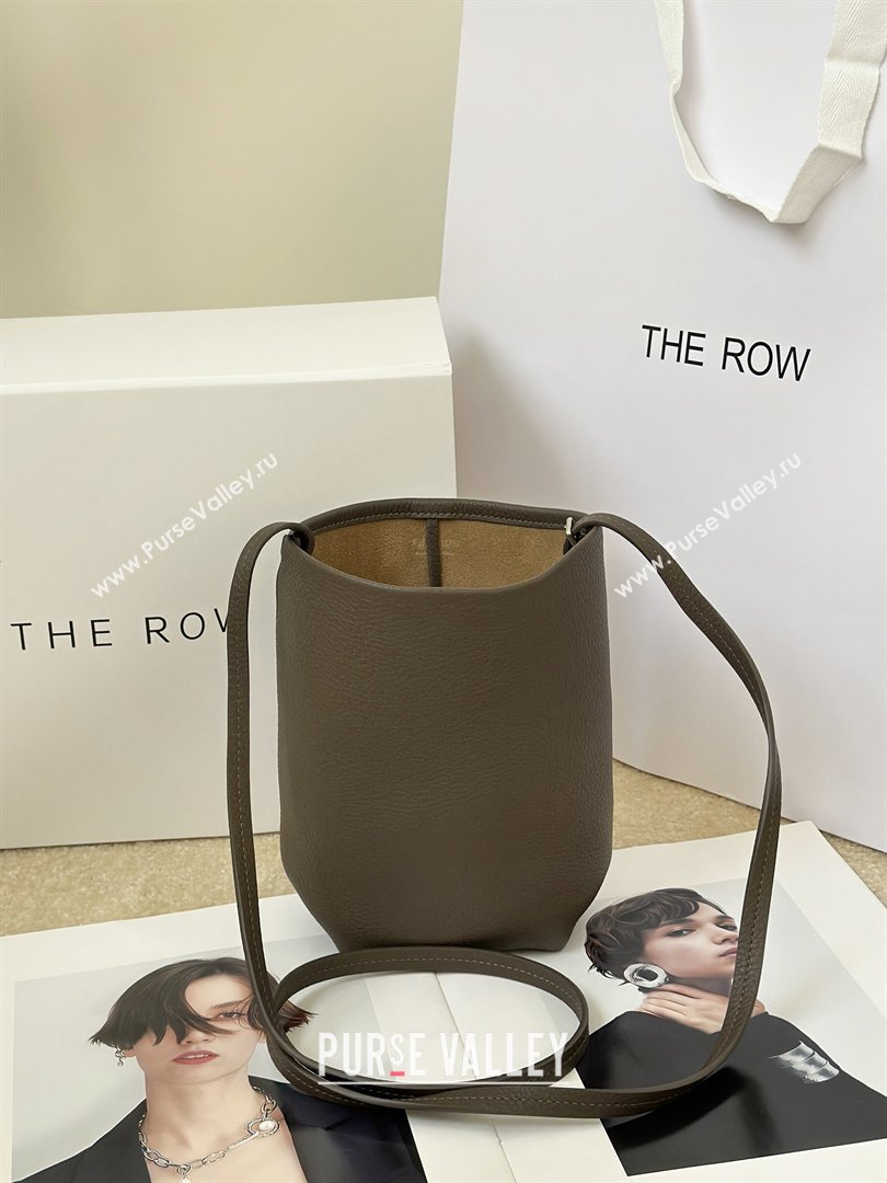 The Row N/S Park Crossbody Bag in Bonaudo Grained Leather Dark Brown 2026 8859 (CL-260410051)