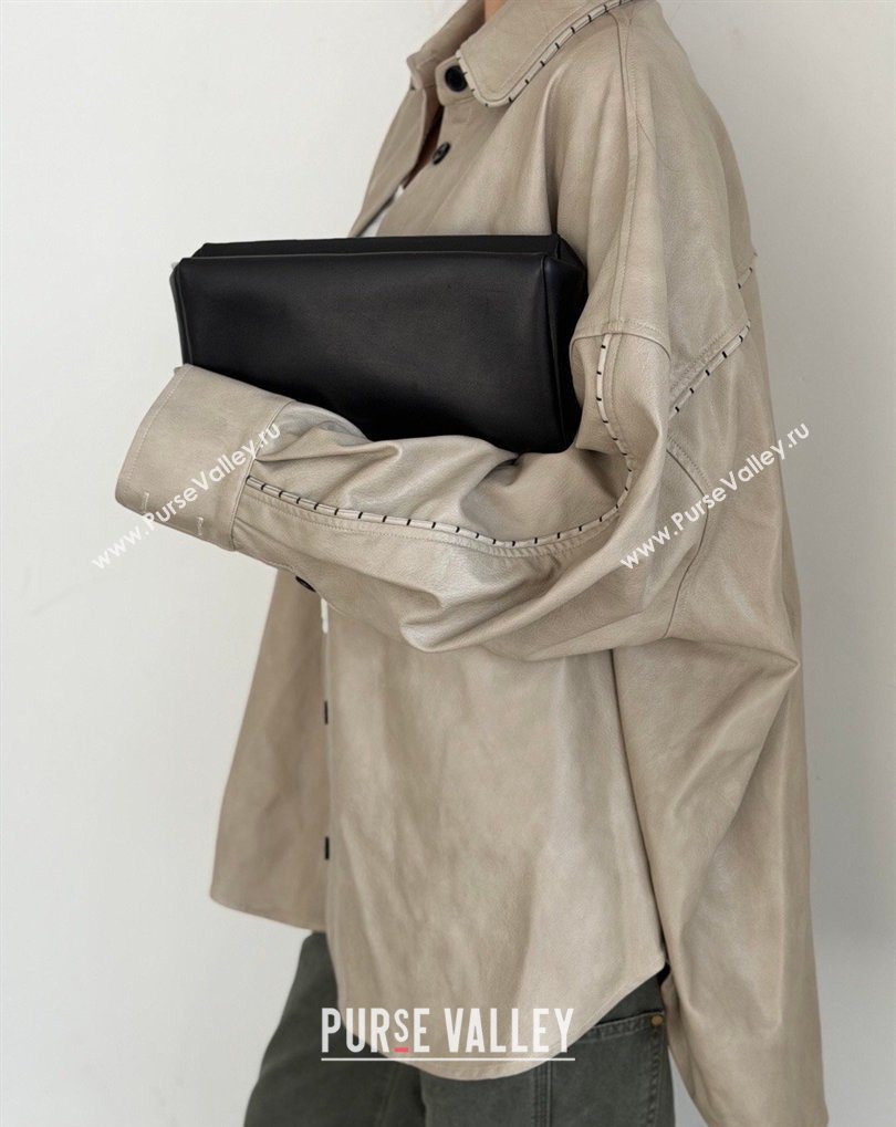 The Row Squared Compact Clutch Bag in Nappa Leather Brown 2026 8858 (CL-260410001)