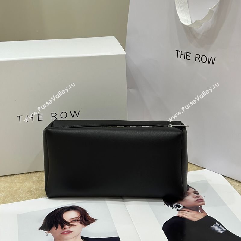 The Row Squared Compact Clutch Bag in Nappa Leather Black 2026 8858 (CL-260410002)