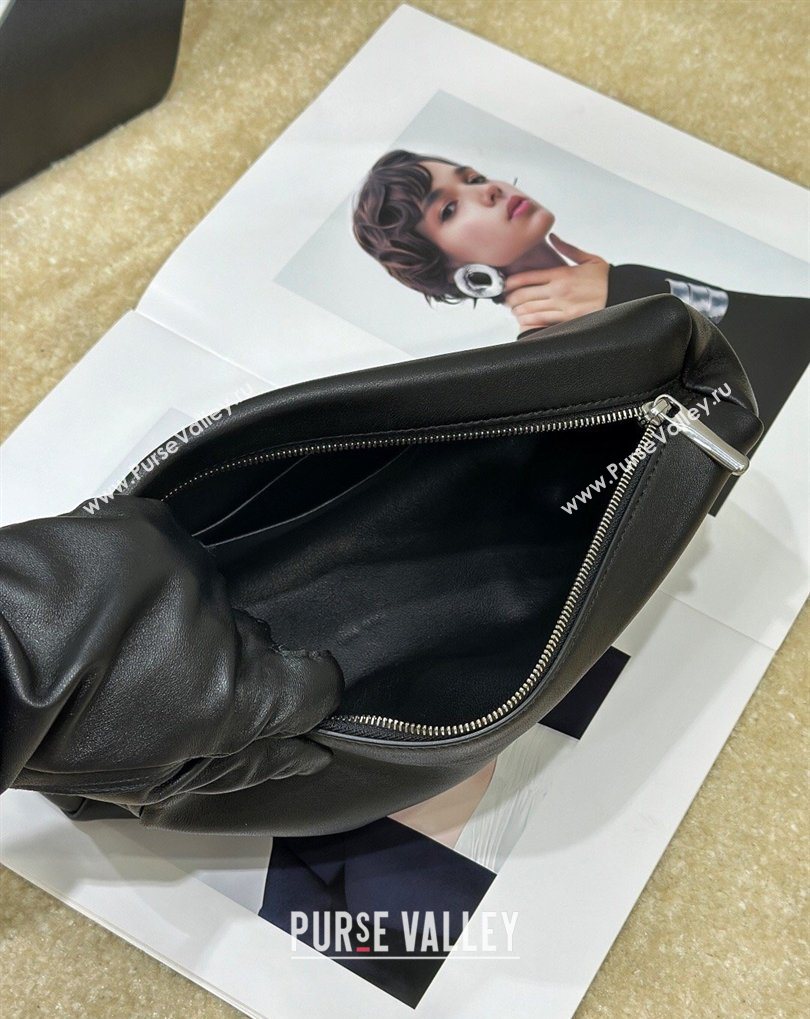 The Row Squared Compact Clutch Bag in Nappa Leather Black 2026 8858 (CL-260410002)