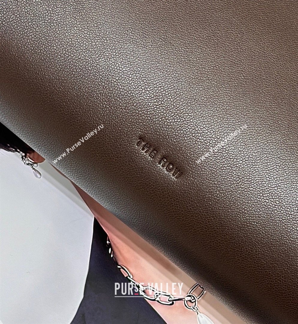 The Row Squared Compact Clutch Bag in Nappa Leather Brown 2026 8858 (CL-260410001)
