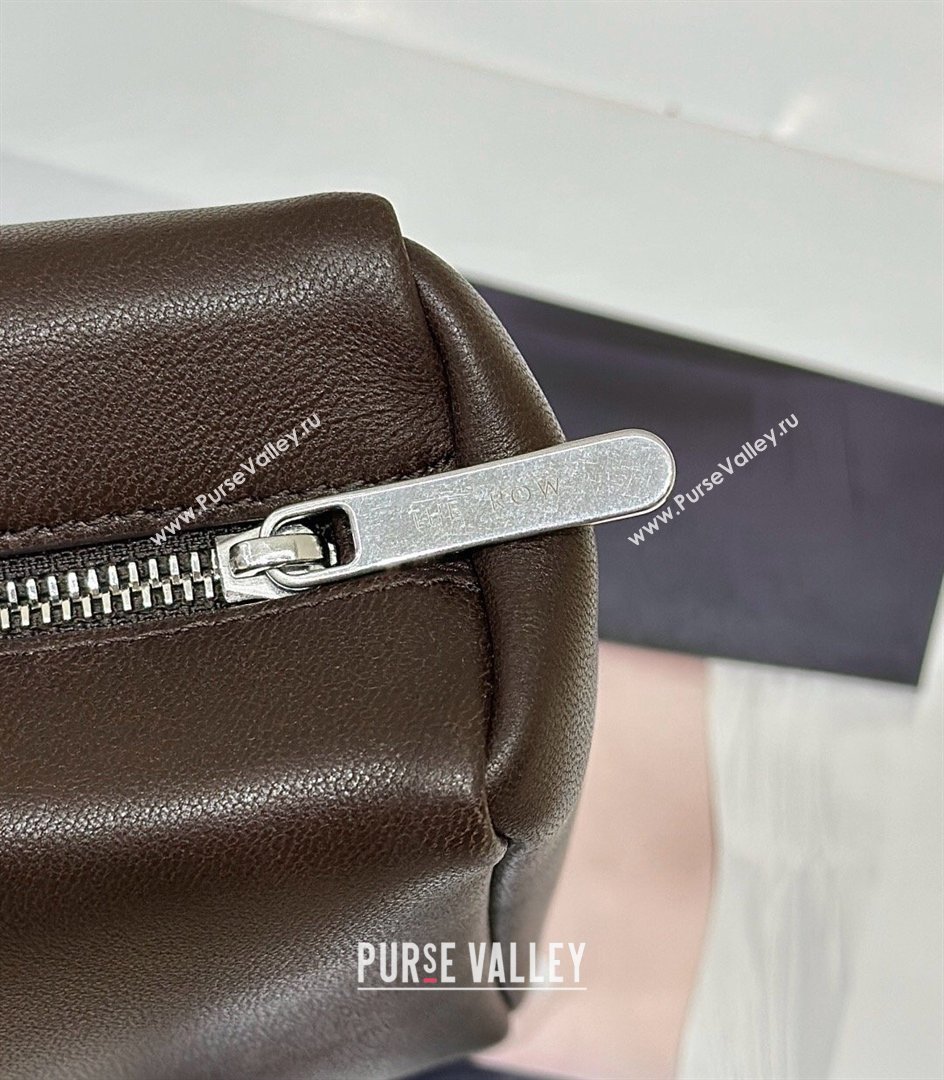 The Row Squared Compact Clutch Bag in Nappa Leather Brown 2026 8858 (CL-260410001)