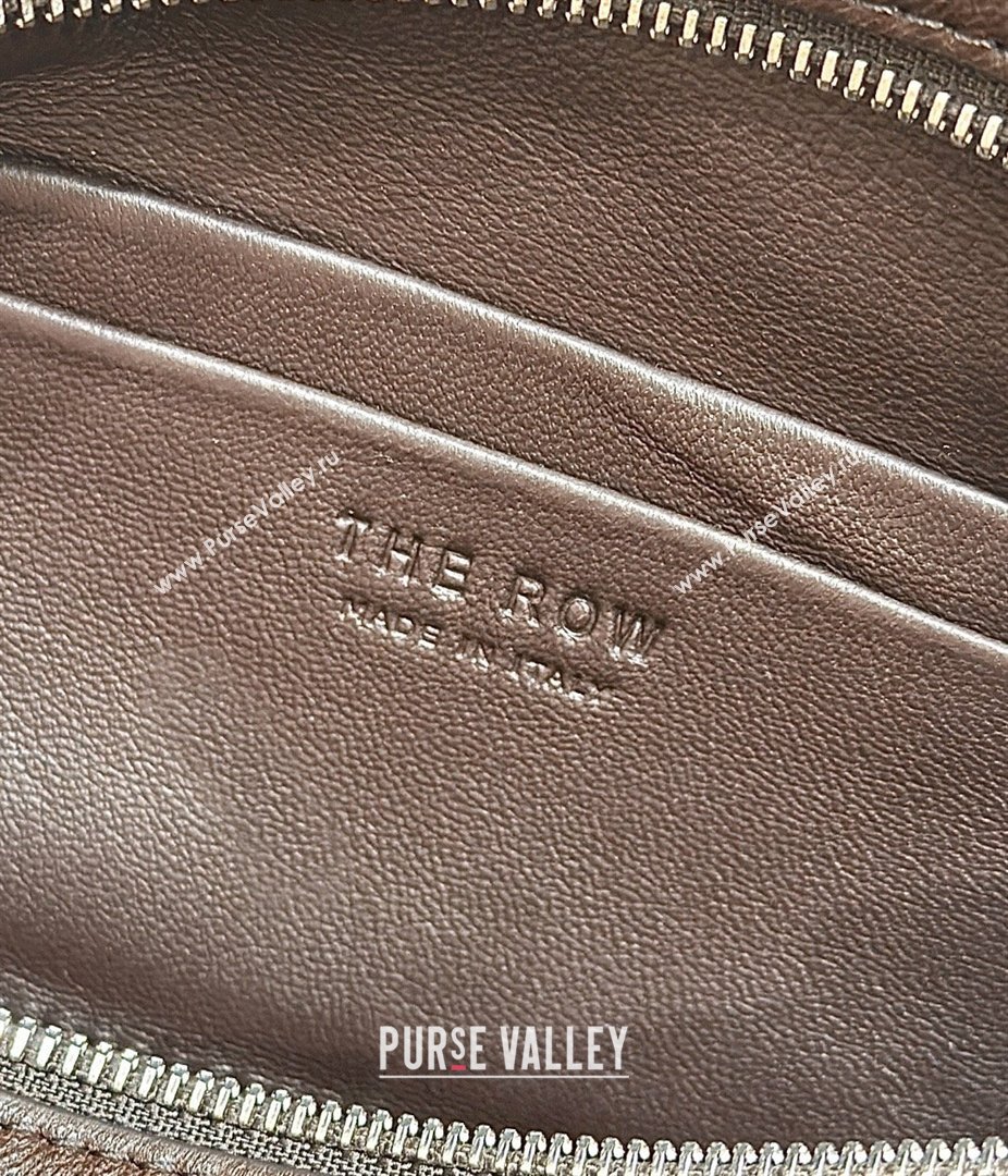 The Row Squared Compact Clutch Bag in Nappa Leather Brown 2026 8858 (CL-260410001)