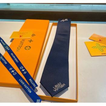 Louis Vuitton Jumping Dog Silk Tie 7x148cm Blue 2025 (XMN-250314075)