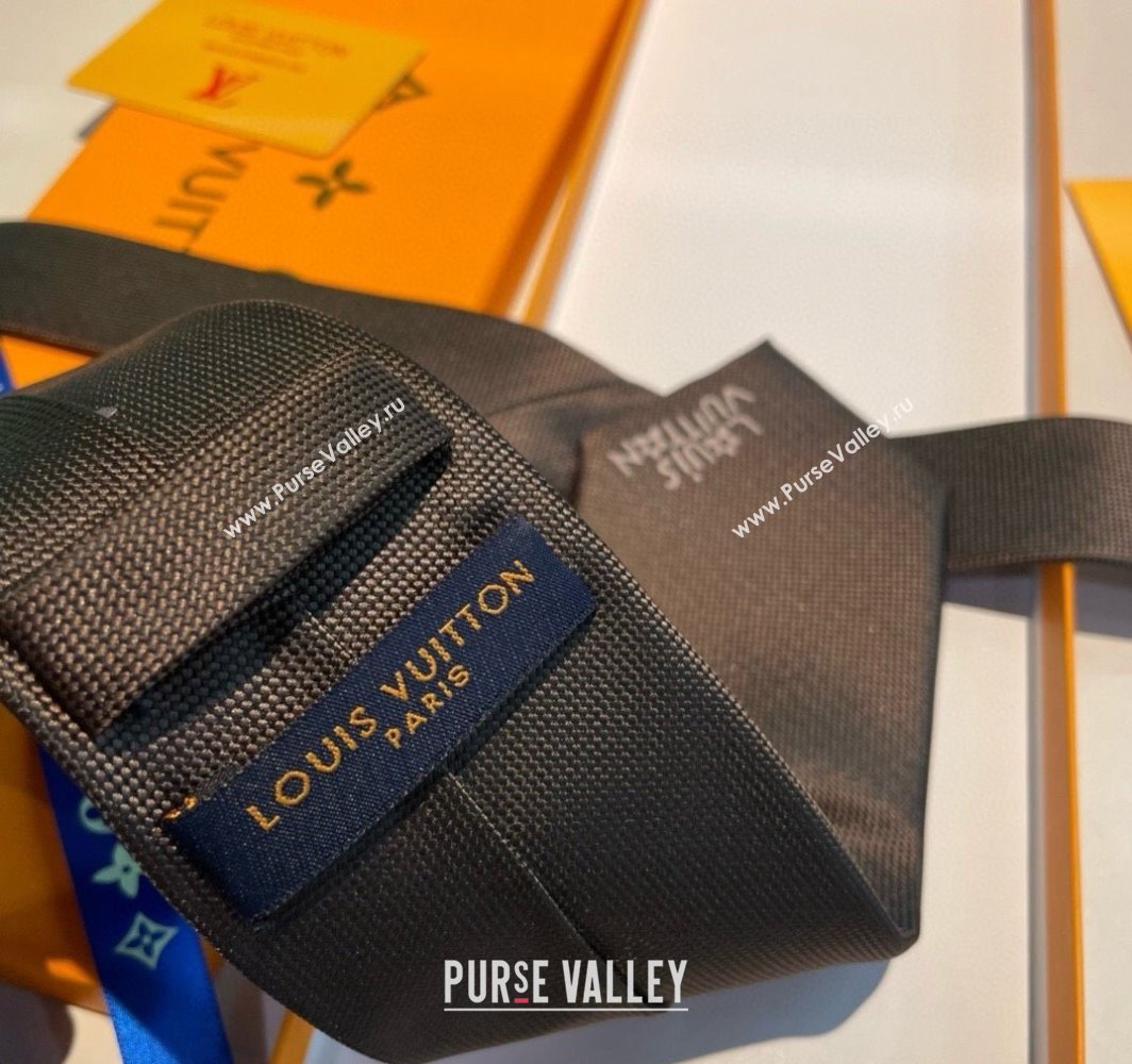 Louis Vuitton Jumping Dog Silk Tie 7x148cm Grey 2025 (XMN-250314076)