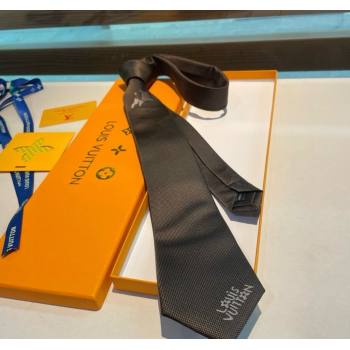 Louis Vuitton Jumping Dog Silk Tie 7x148cm Grey 2025 (XMN-250314076)