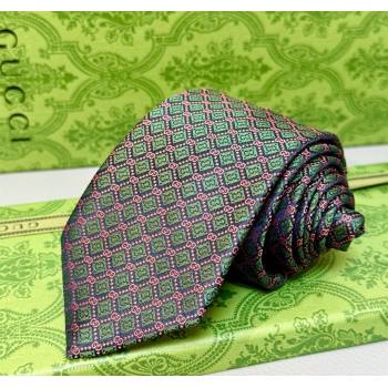 Gucci GG Rhombus Silk Tie Green 2025 0314 (XMN-250314063)