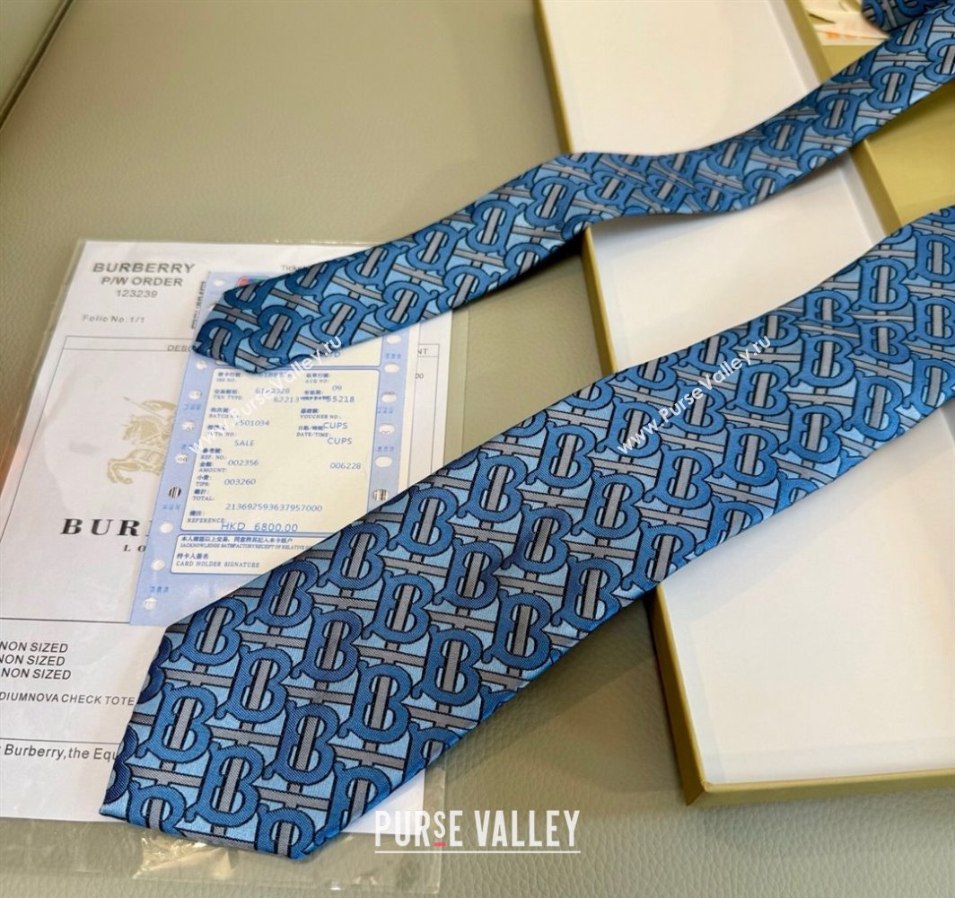 Burberry TB Silk Tie Blue 2025 0314 (XMN-250314068)