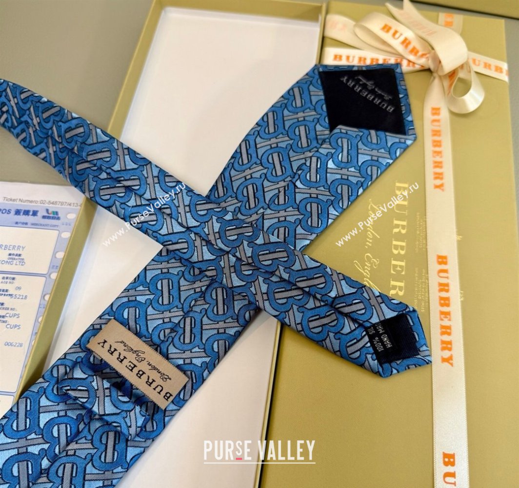 Burberry TB Silk Tie Blue 2025 0314 (XMN-250314068)