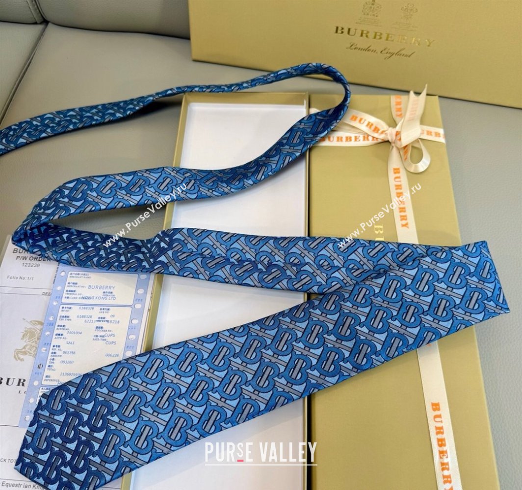 Burberry TB Silk Tie Blue 2025 0314 (XMN-250314068)
