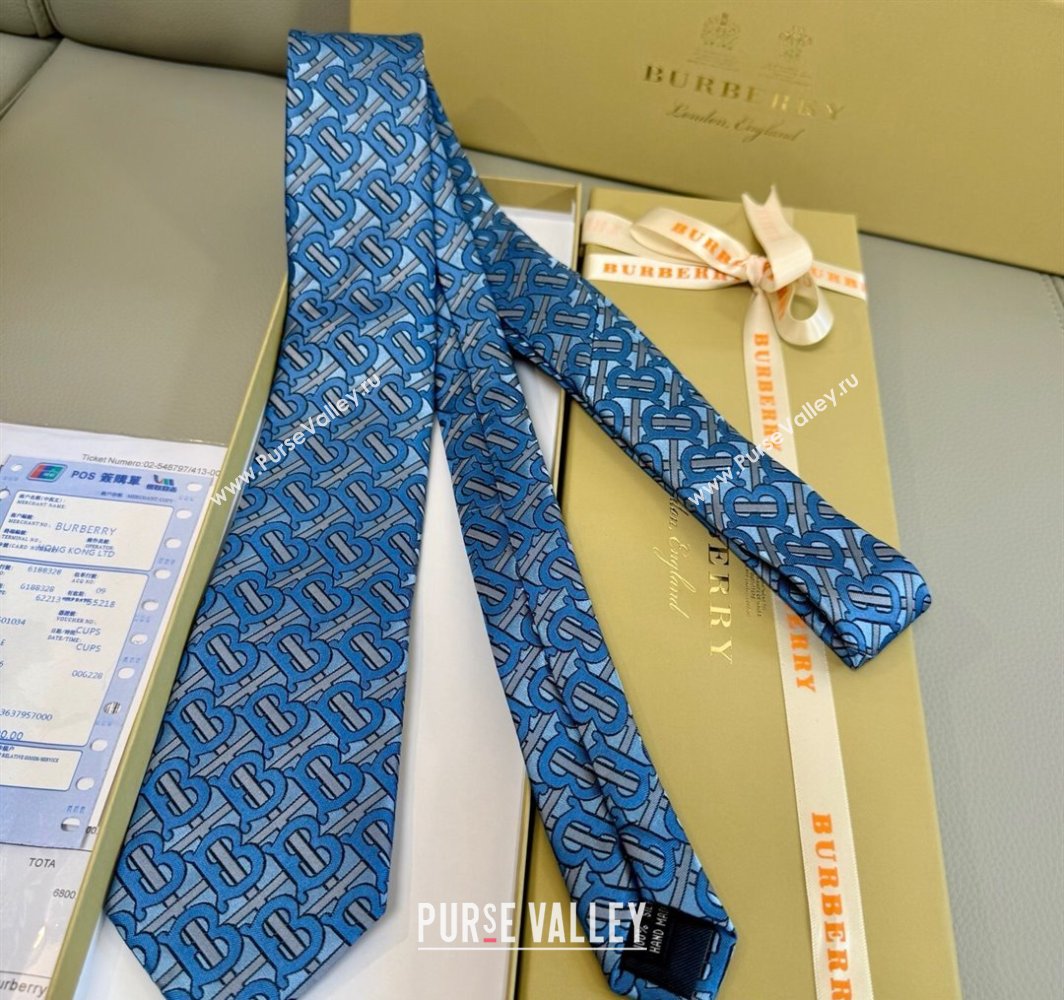 Burberry TB Silk Tie Blue 2025 0314 (XMN-250314068)