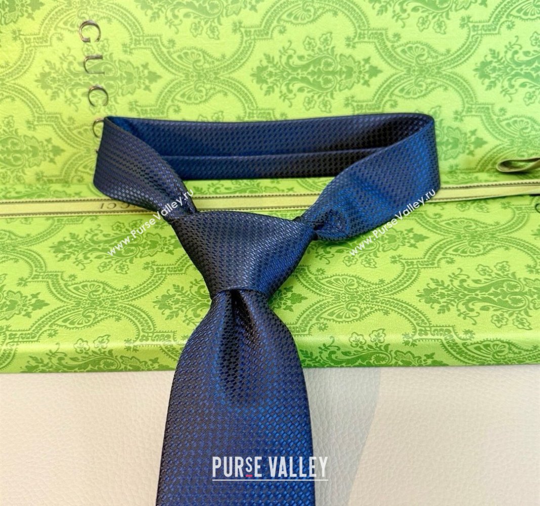 Gucci Bee Web Silk Tie Blue 2025 451528 (XMN-250513009)