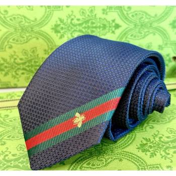 Gucci Bee Web Silk Tie Blue 2025 451528 (XMN-250513009)