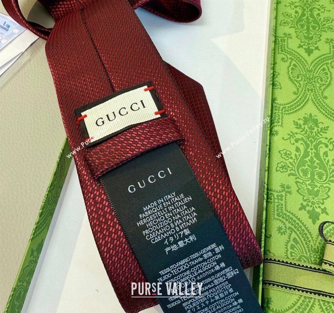 Gucci Bee Web Silk Tie Red 2025 451528 (XMN-250513010)