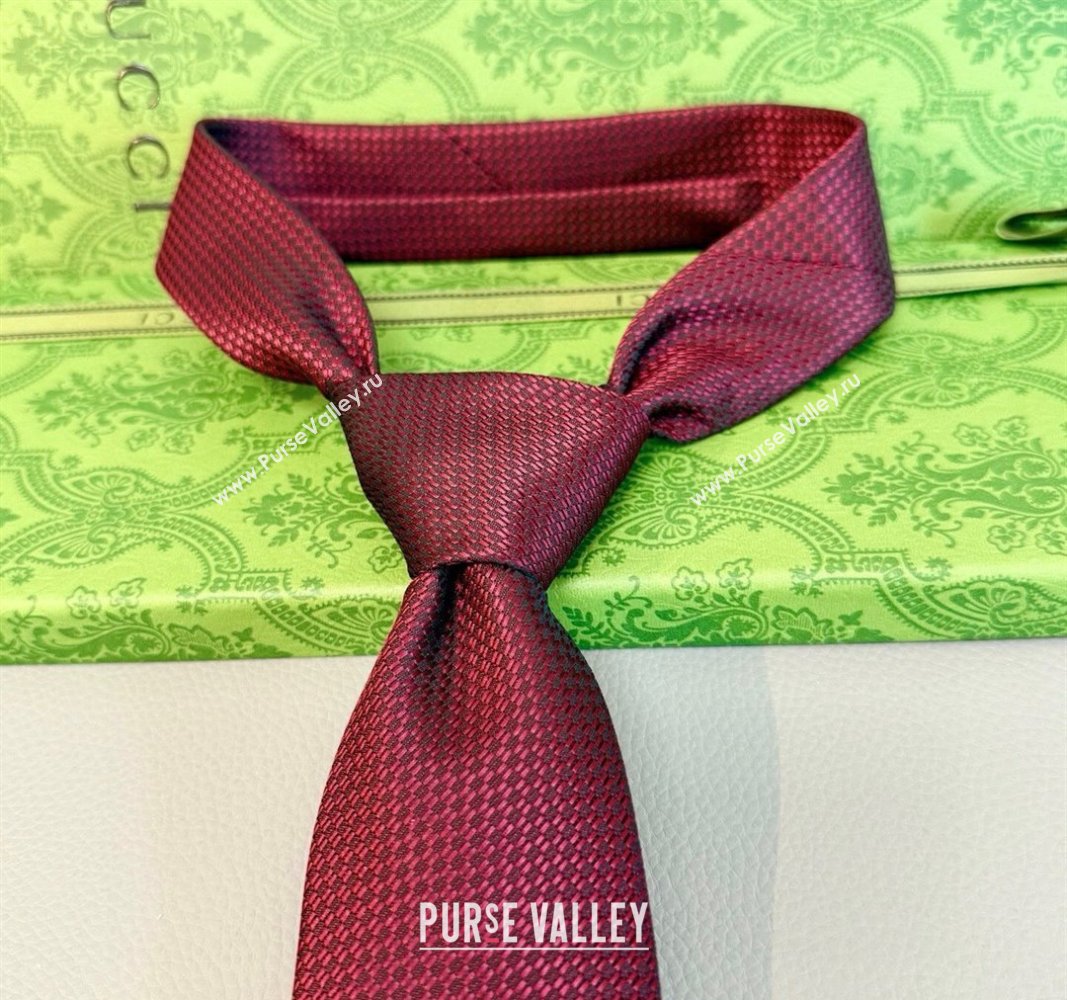 Gucci Bee Web Silk Tie Red 2025 451528 (XMN-250513010)