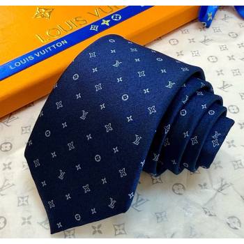 Louis Vuitton Damier Classique Silk Tie Blue2 2025 (XMN-250724106)