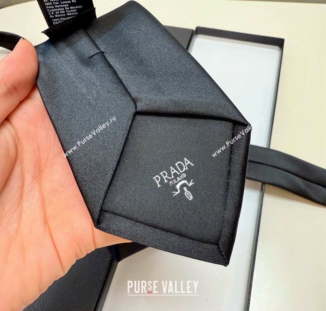 Prada Logo Nylon Tie Black 2025 PR091039 (XMN-250910123)