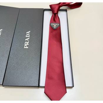 Prada Logo Nylon Tie Red 2025 PR091039 (XMN-250910124)