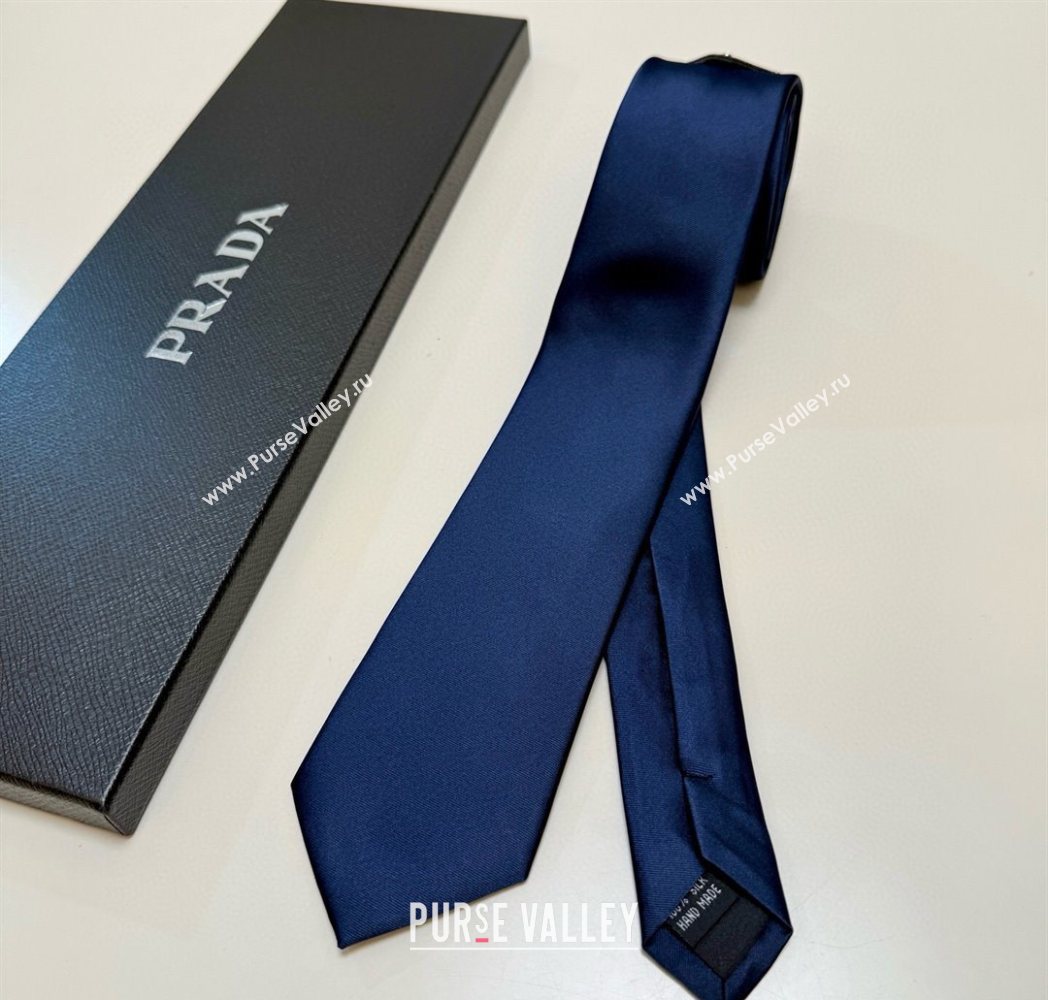 Prada Logo Nylon Tie Blue 2025 PR091039 (XMN-250910125)