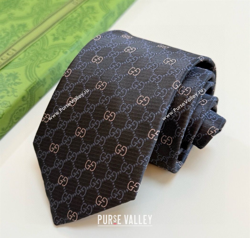 Gucci GG Silk Tie Brown 2025 GG091035 (XMN-250910110)