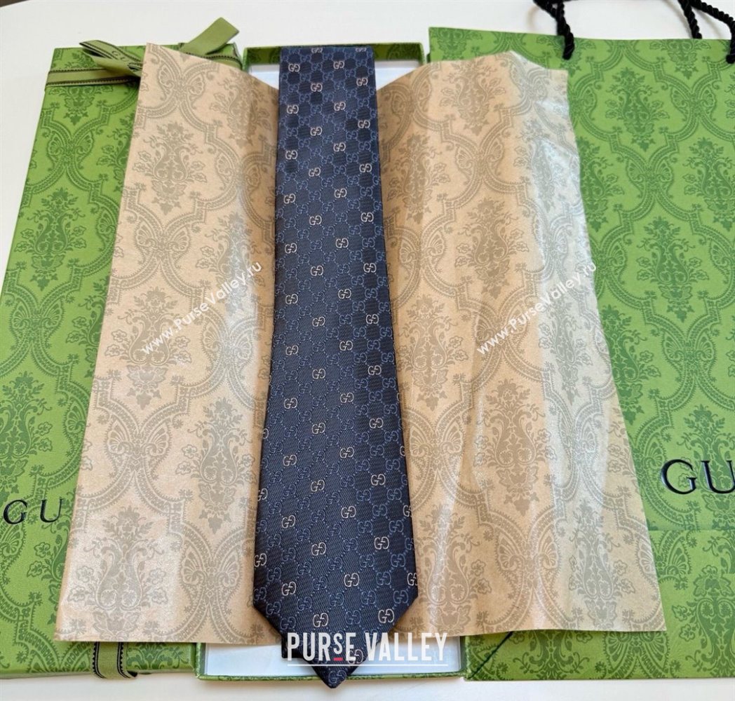 Gucci GG Silk Tie Brown 2025 GG091035 (XMN-250910110)