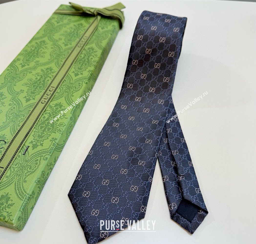 Gucci GG Silk Tie Brown 2025 GG091035 (XMN-250910110)