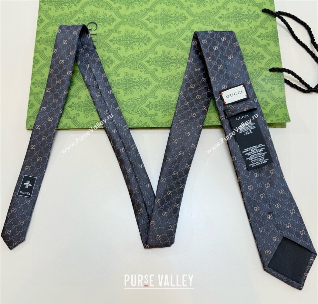 Gucci GG Silk Tie Brown 2025 GG091035 (XMN-250910110)