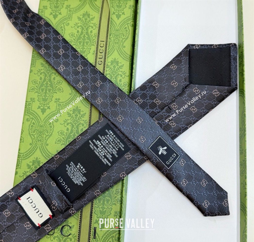 Gucci GG Silk Tie Brown 2025 GG091035 (XMN-250910110)