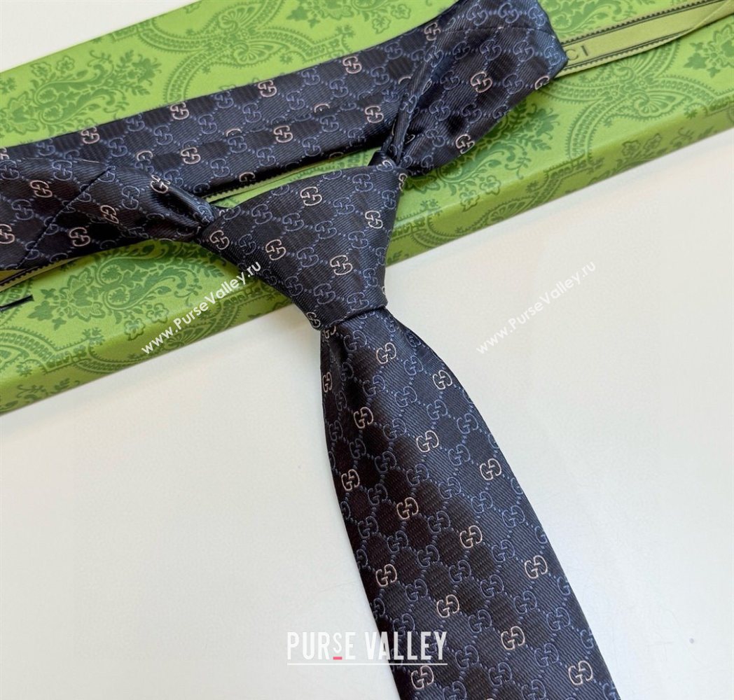 Gucci GG Silk Tie Brown 2025 GG091035 (XMN-250910110)