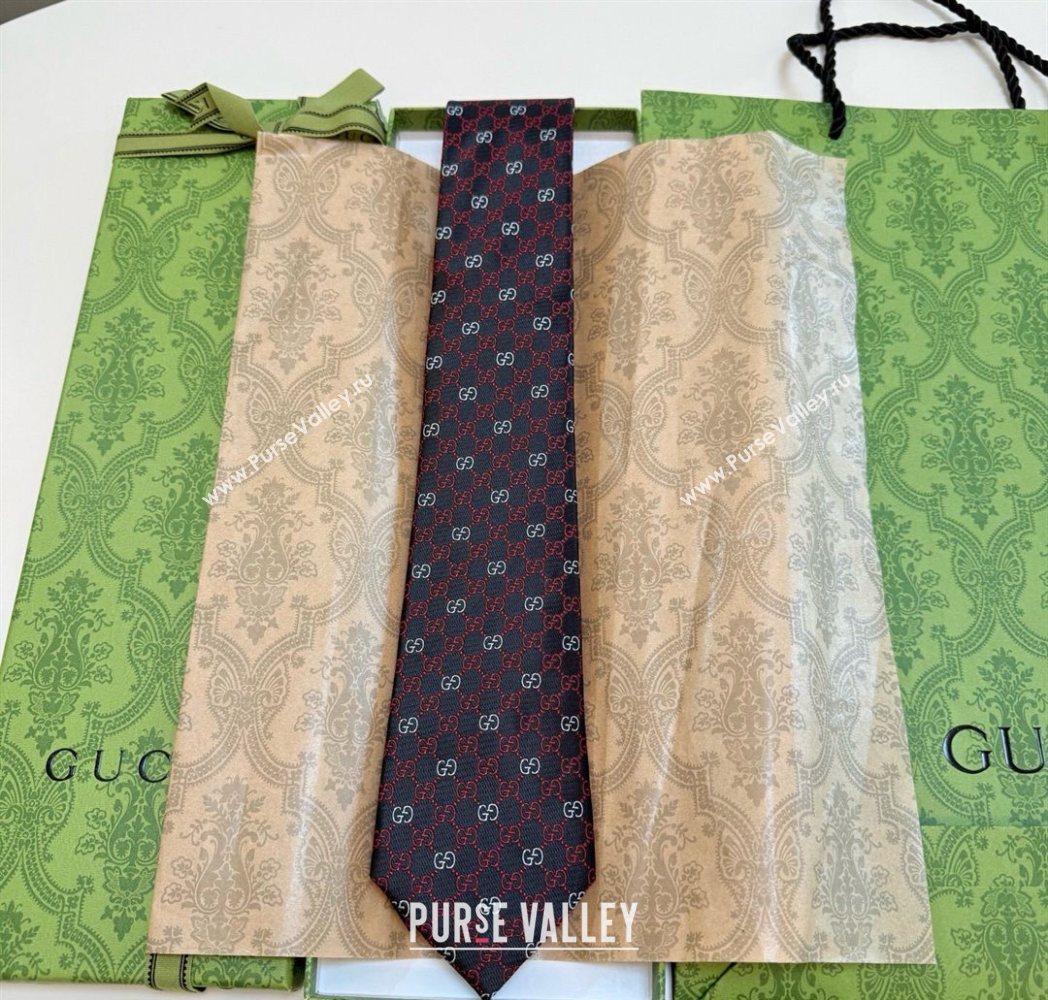 Gucci GG Silk Tie Black 2025 GG091035 (XMN-250910112)